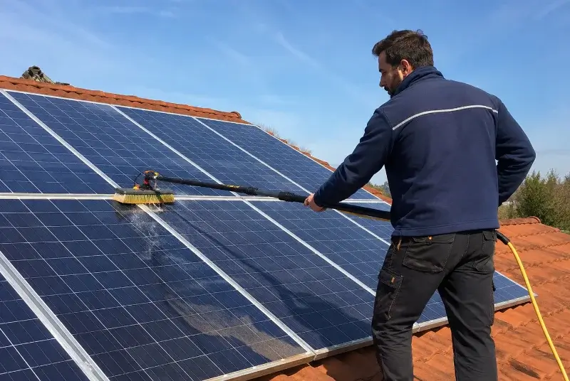 Nettoyage et entretien de panneaux solaires à Saint-Marc-Jaumegarde